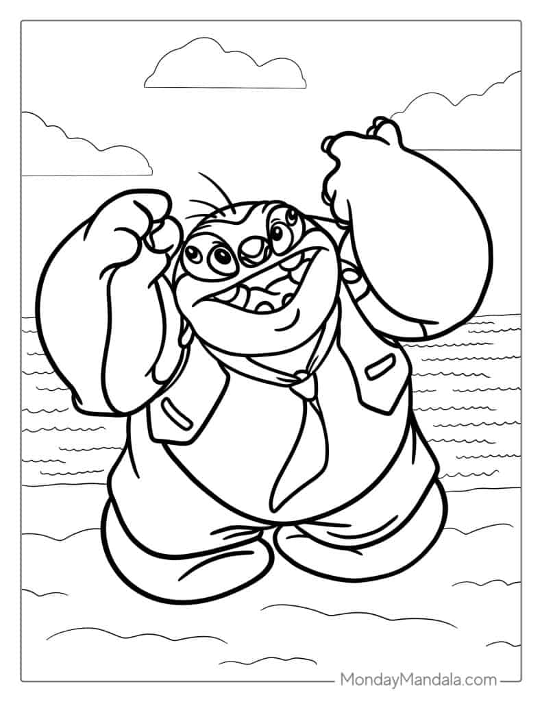 Lilo stitch coloring pages free pdf printables