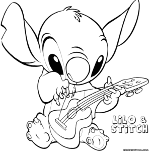 Stitch coloring pages printable for free download