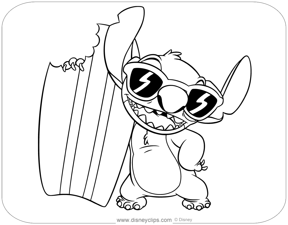 Free printable lilo and stitch coloring pages