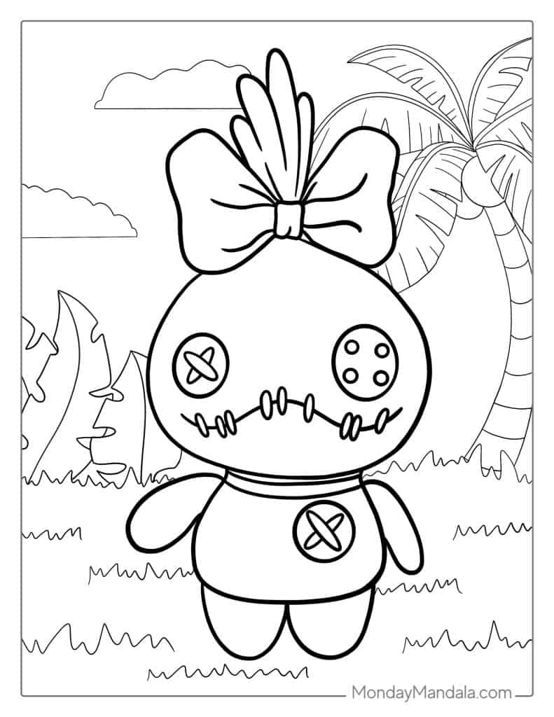 Lilo stitch coloring pages free pdf printables