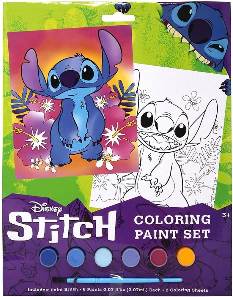 Disney stich coloring paint set