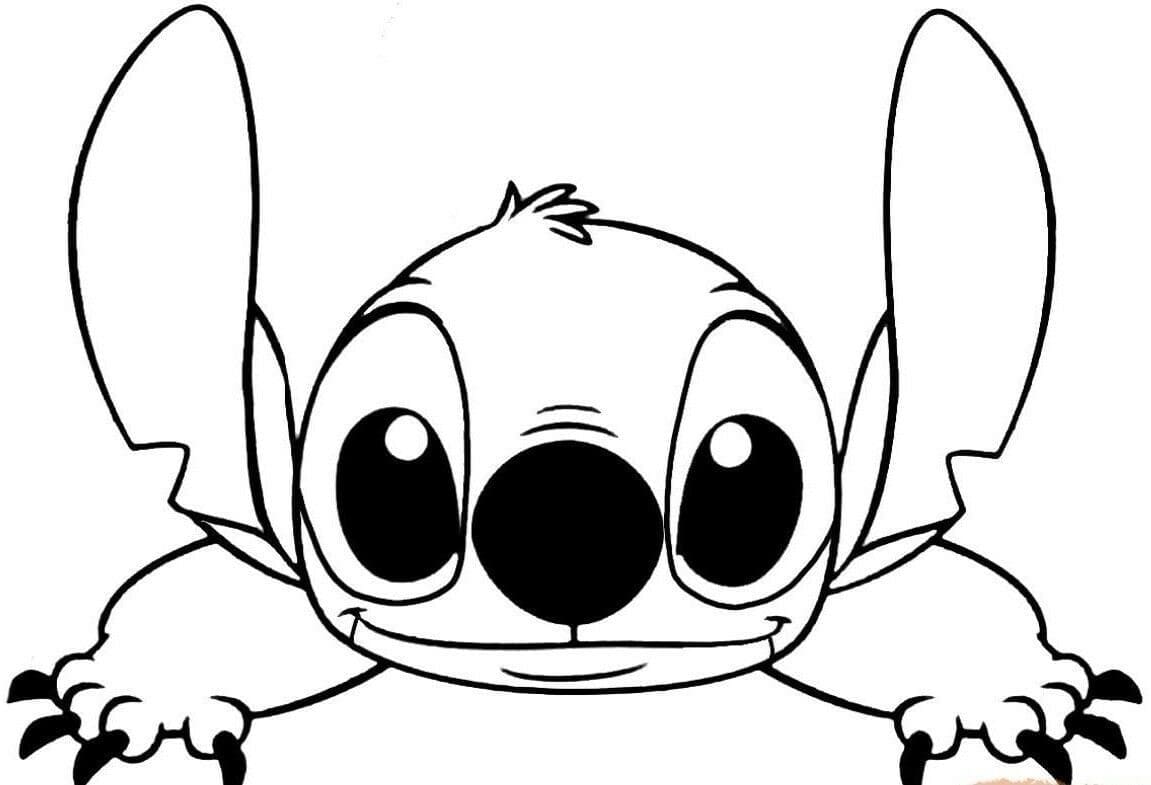 Cute stitch coloring page