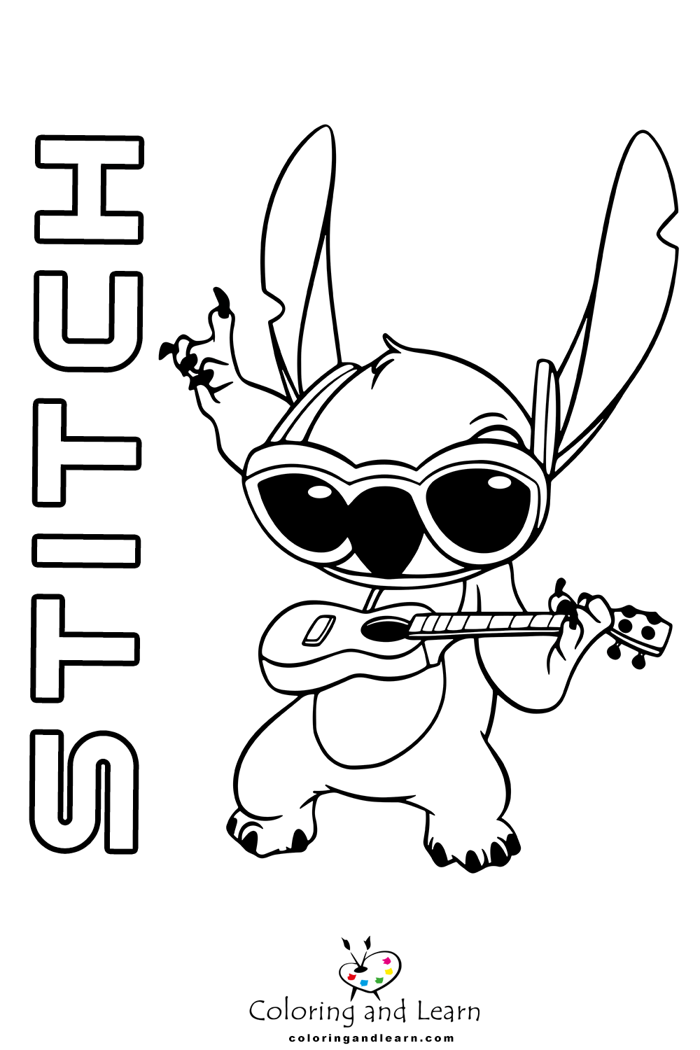 Stitch coloring pages