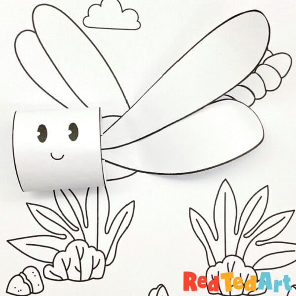 D coloring pages insects