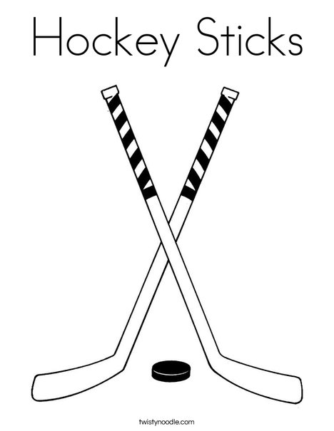 Hockey sticks coloring page