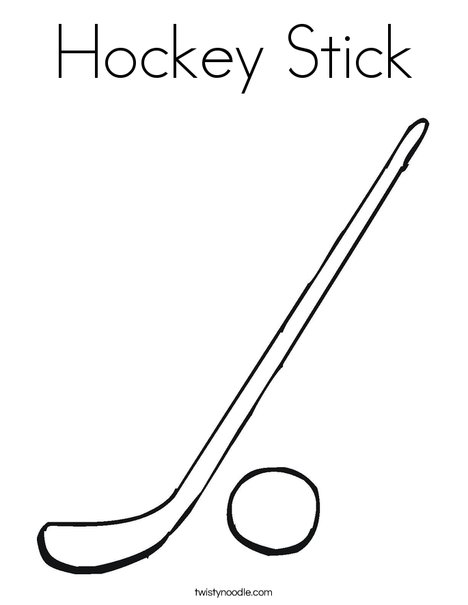 Hockey stick coloring page