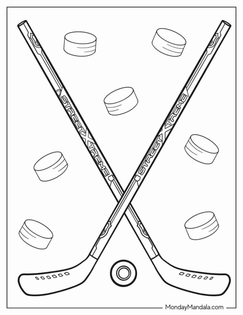 Hockey nhl coloring pages free pdf printables