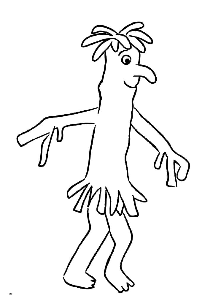 Printable stick man coloring page