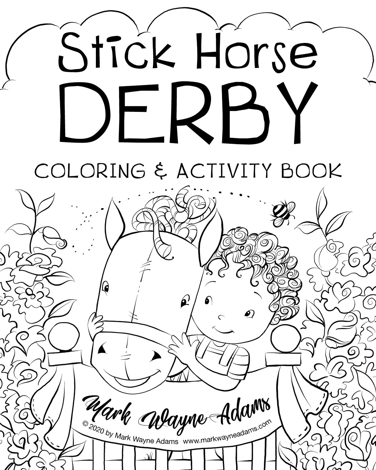 Stick horse derby coloring pages â mark wayne adams