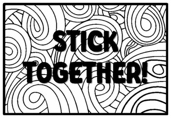 Stick together cactus succulents quote coloring pages by anisha sharma