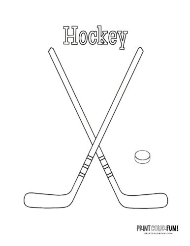 Hockey coloring pages clipart at