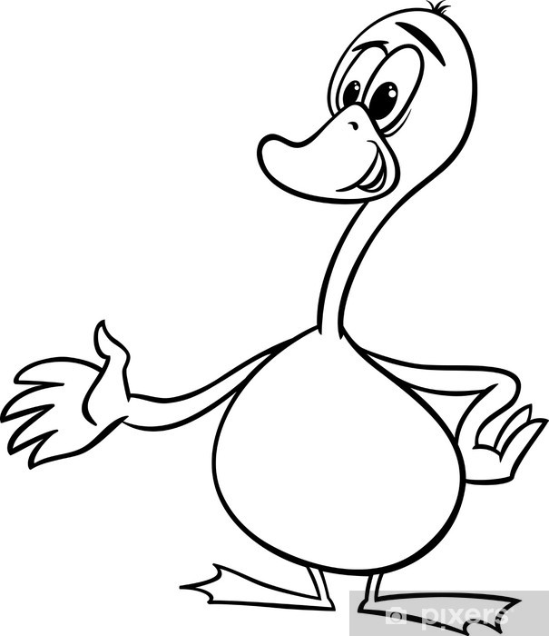 Sticker goose farm bird coloring page