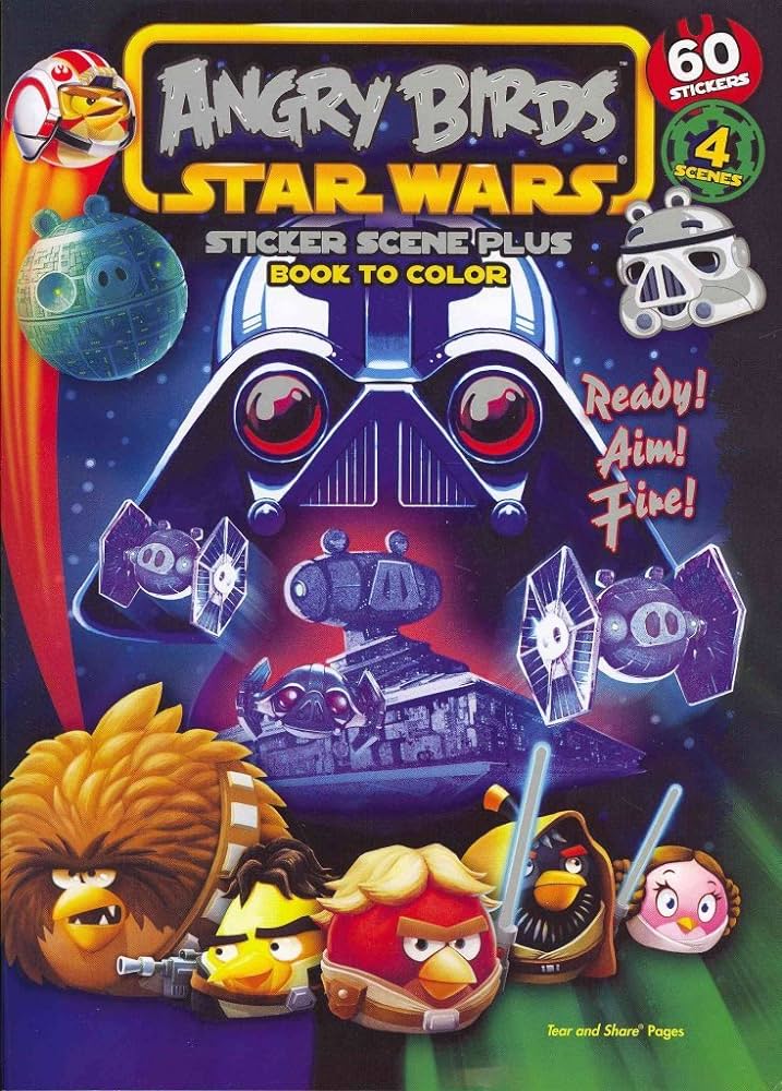 Bendon publishing angry birdsstar wars sticker scene coloring book buy online at best price in u