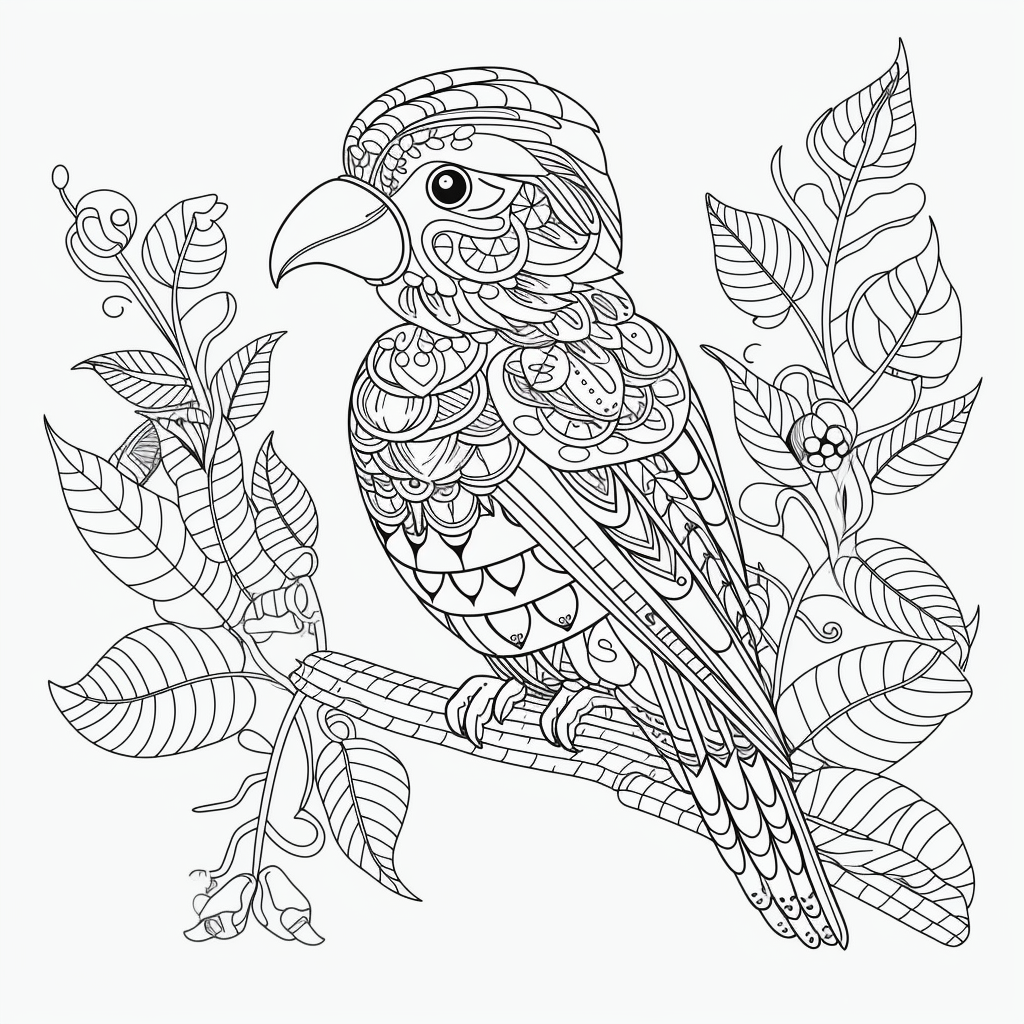 Ai midjourney prompt for coloring page