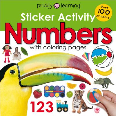 Sticker activity numbers over stickers with coloring pages sticker activity fun paperback tattered cover book store