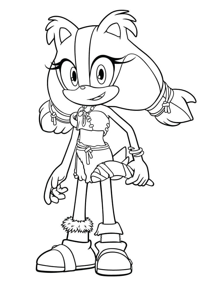 Sticks the badger from sonic coloring page