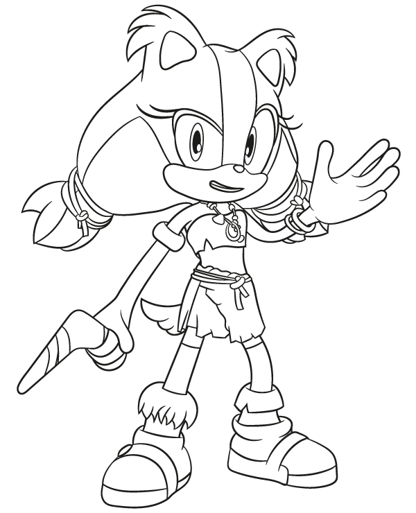 Sticks the badger coloring page