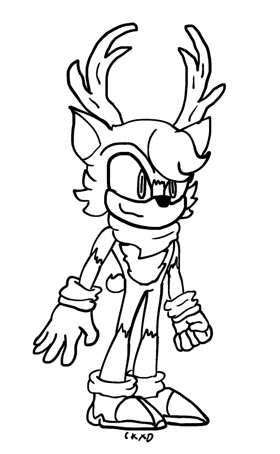 Experimenting with different animals as sonic characters heres a deer i made as a test drawing rsonicthehedgehog