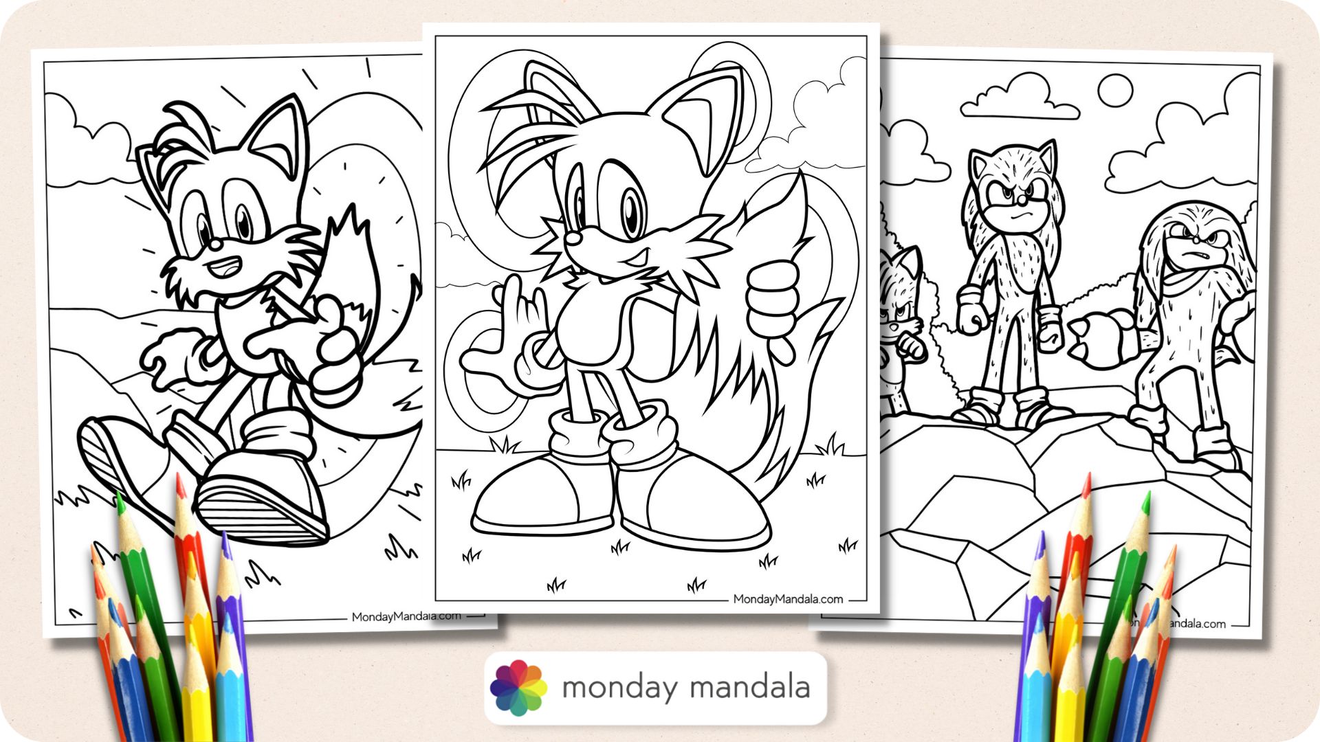 Tails coloring pages free pdf printables