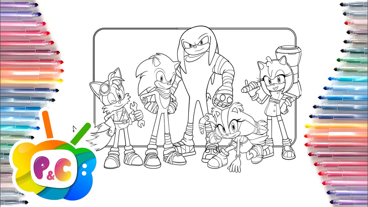 Sonic boo coloring pagessonic super speed coloringay rosetailsknucklesstickselektronoia