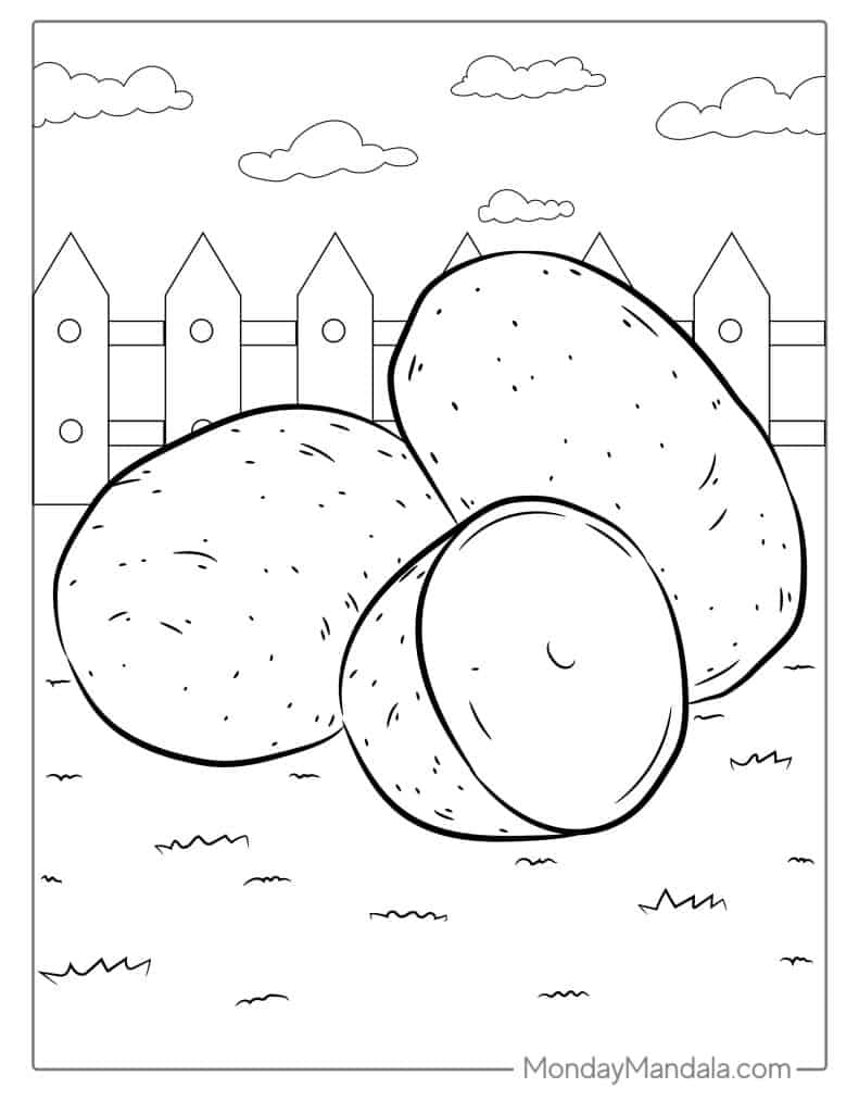 Vegetable coloring pages free pdf printables