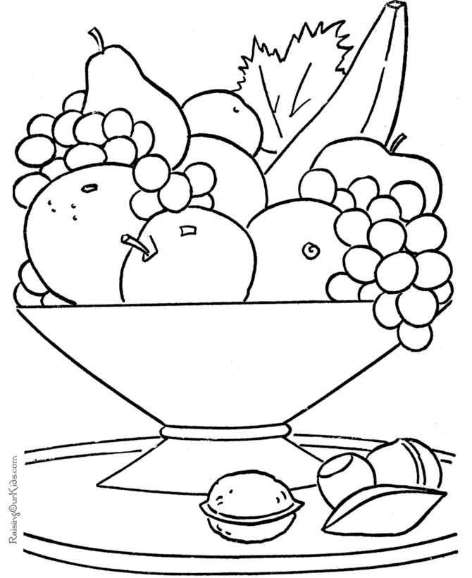 Free printable fruit coloring pages for kids