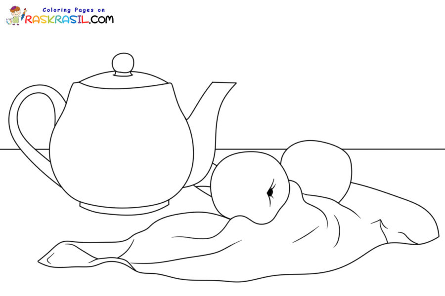 Still life coloring pages