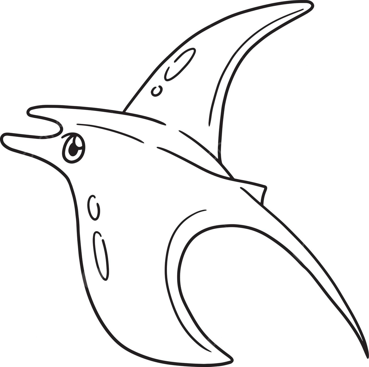 Manta ray isolated coloring page for kids outline wild design vector outline wild design png and vector with transparent background for free download