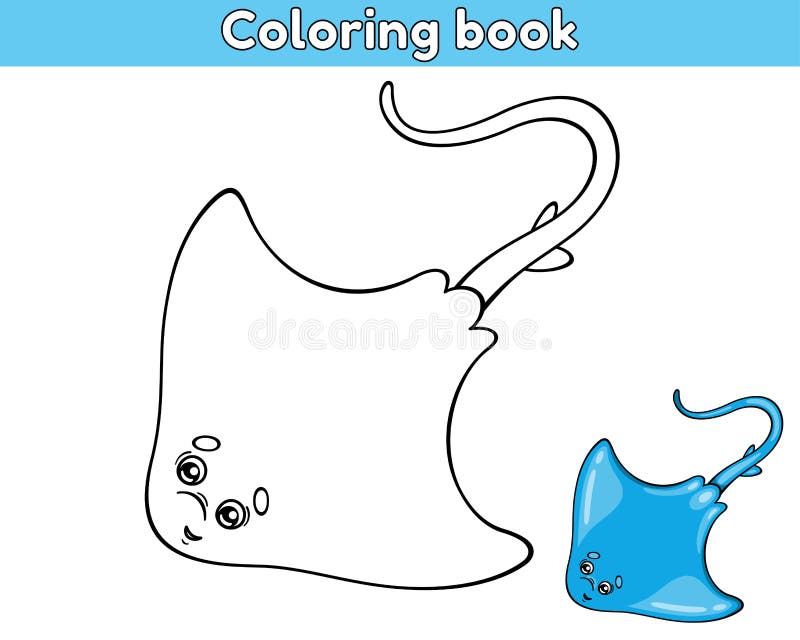 Stingray coloring stock illustrations â stingray coloring stock illustrations vectors clipart