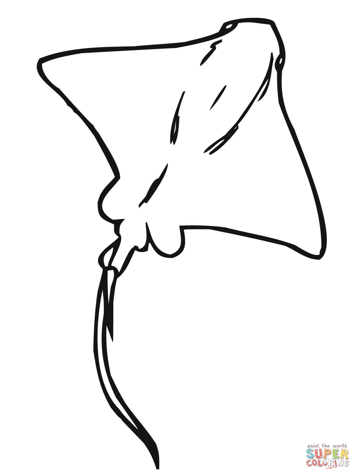 Whiptail stingray coloring page free printable coloring pages