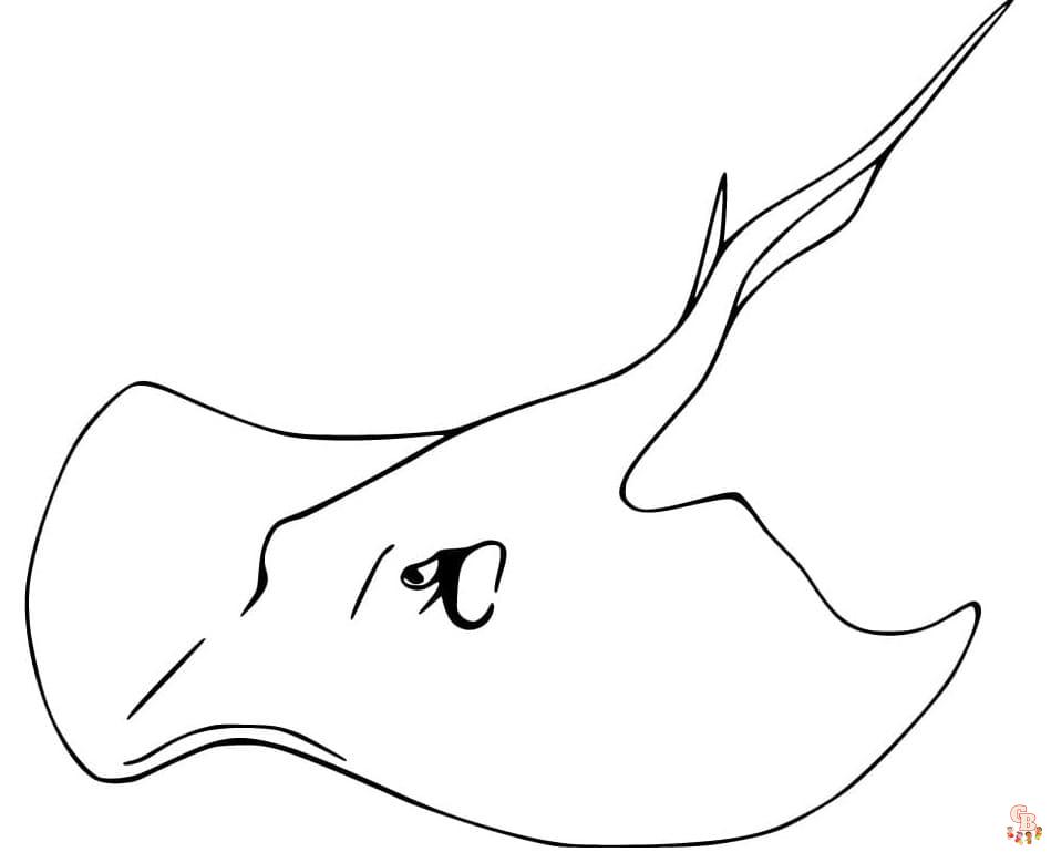 Printable stingrays coloring pages free for kids and adults