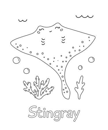 Stingray coloring in stock illustrations cliparts and royalty free stingray coloring in vectors