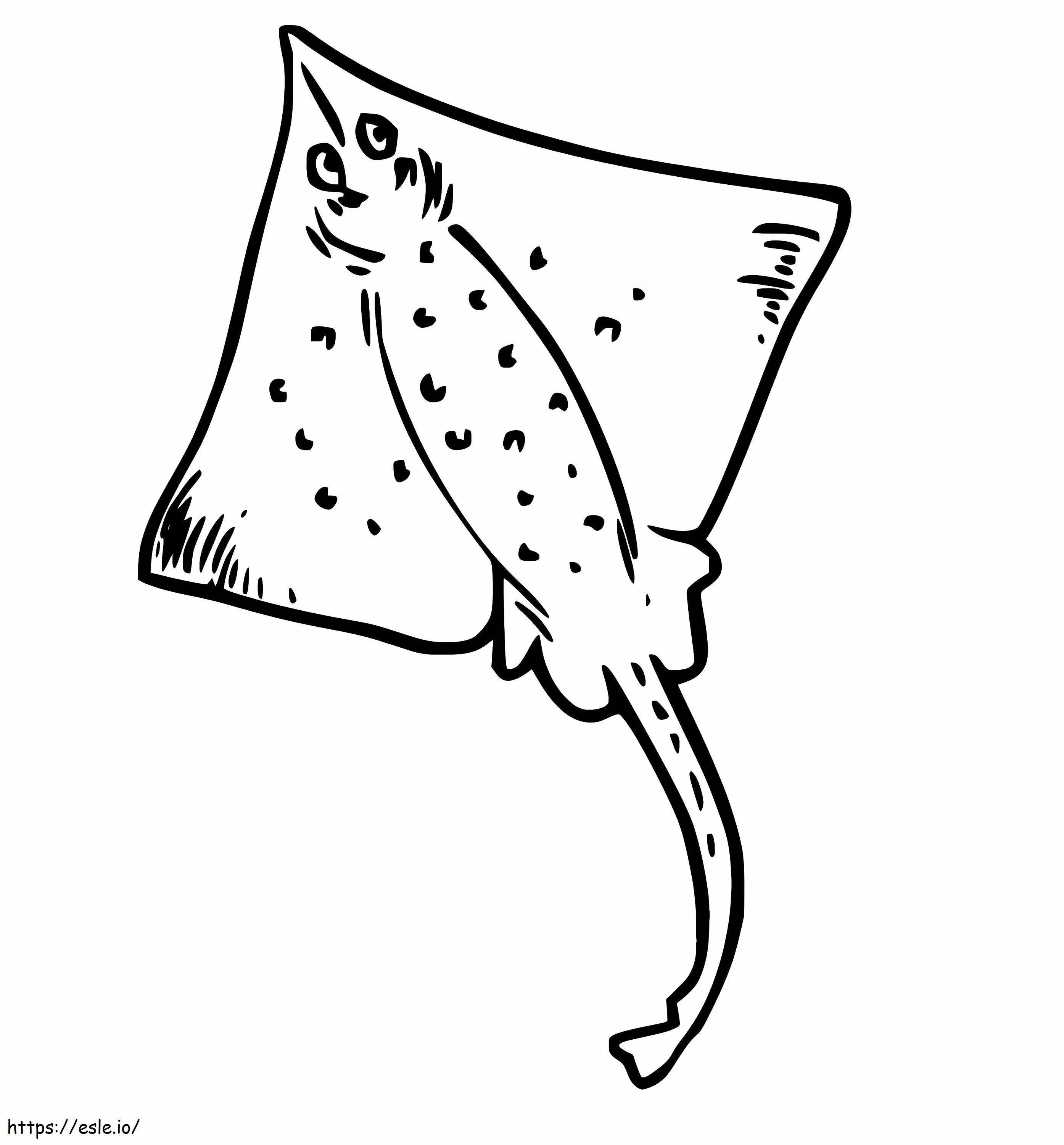 Sixgill stingray coloring page