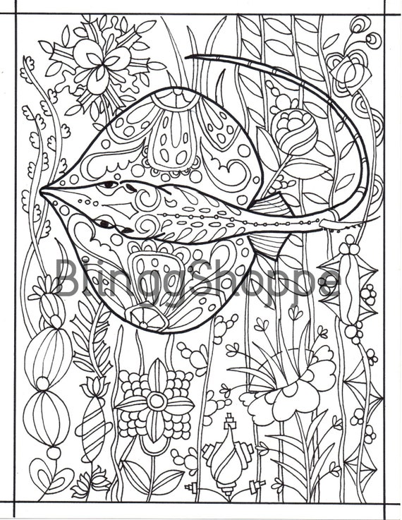 Adult coloring pages stingray coloring pages sealife