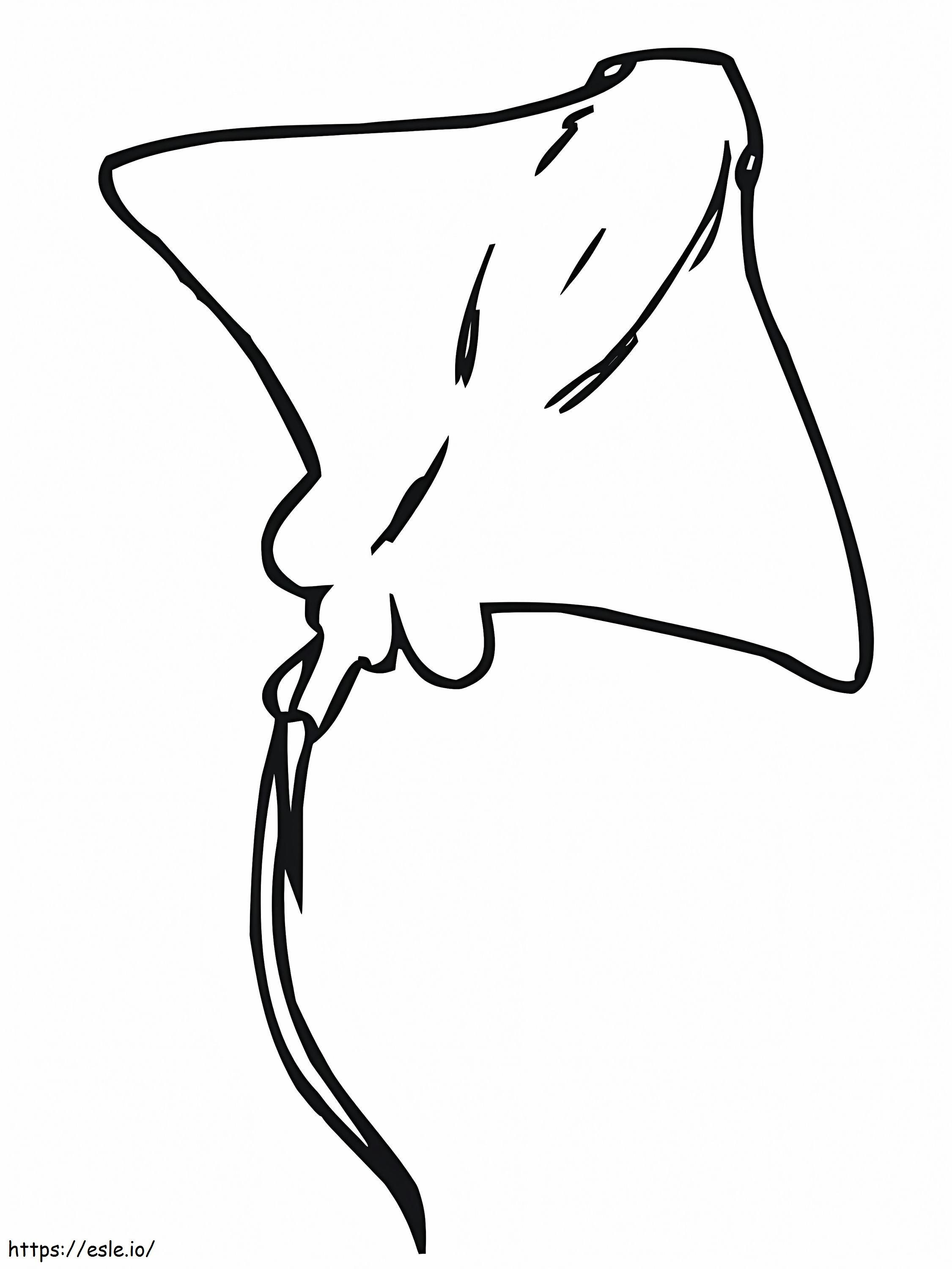 Whiptail stingray coloring page