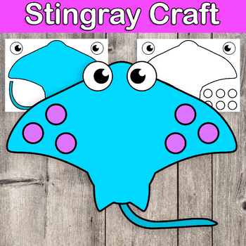 Stingray craft ocean animals activity by hope learning esl tpt