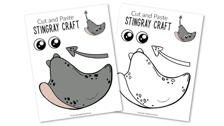 Free printable stingray craft for kids with template ocean theme crafts crafts for kids ocean animal crafts