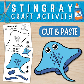 Stingray craft sea life activity ocean animal craft cut paste