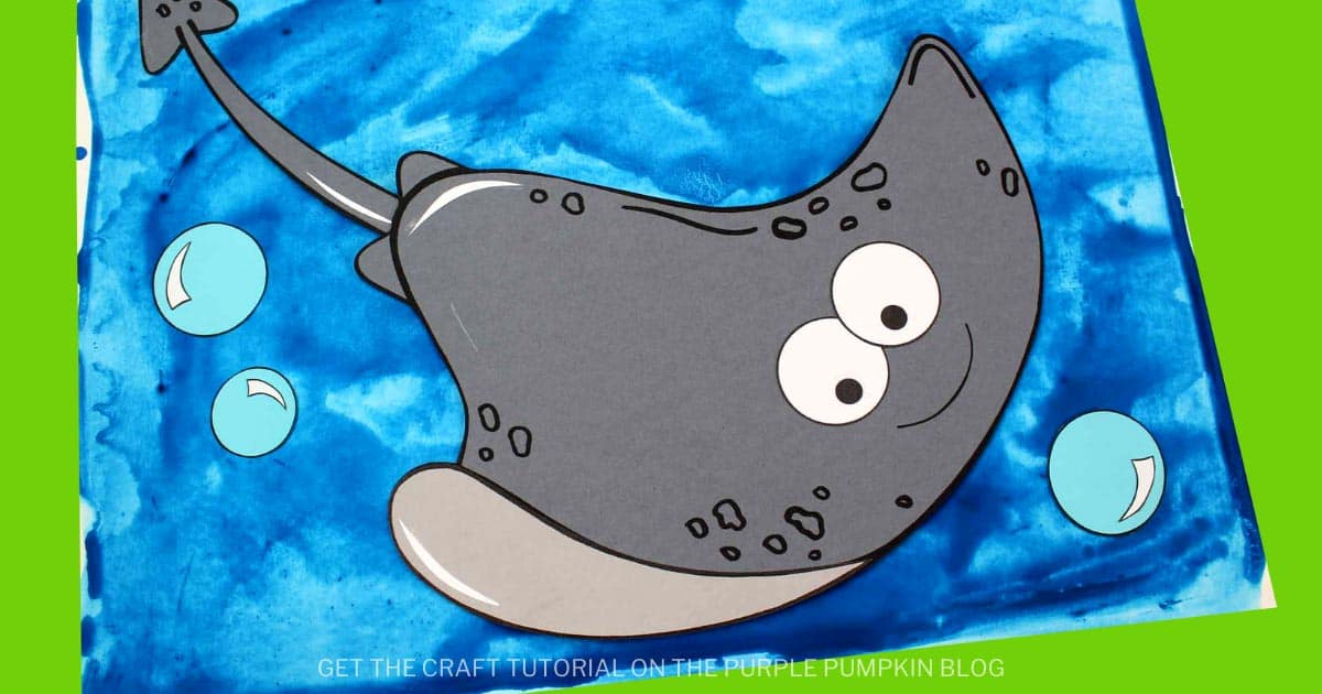 Paper stingray craft with free printable template