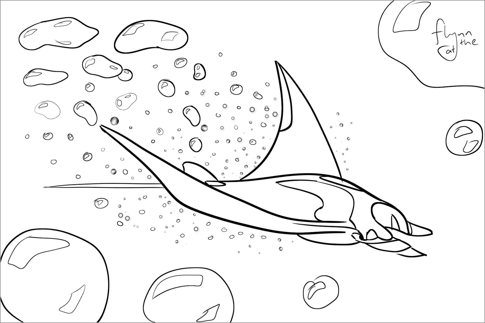 Fishy fun sheet manta ray