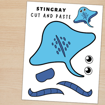 Stingray craft sea life activity ocean animal craft cut paste