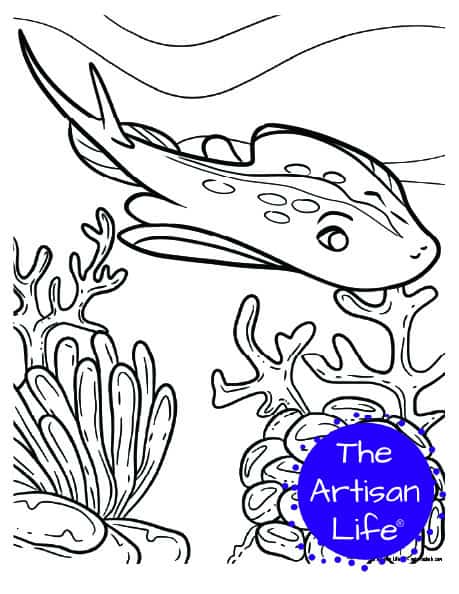 Free printable cute sea creature coloring pages for kids