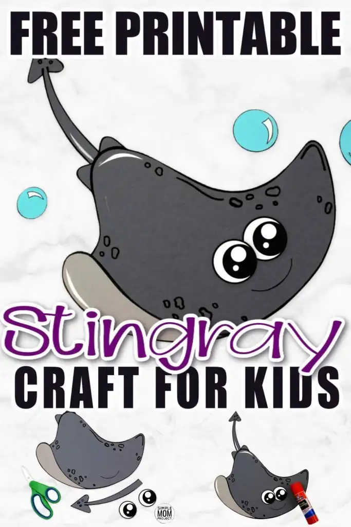 Free printable stingray craft for kids with template â simple mom project