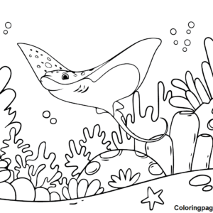 Stingray coloring pages printable for free download