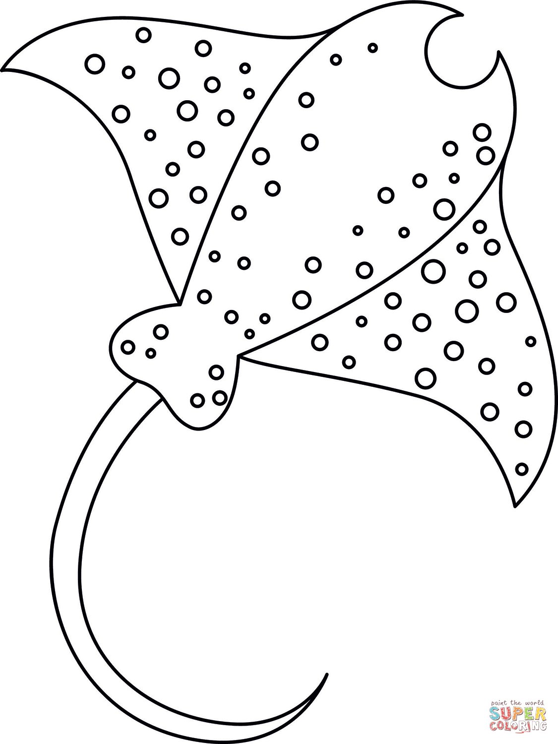 Stingray coloring page free printable coloring pages