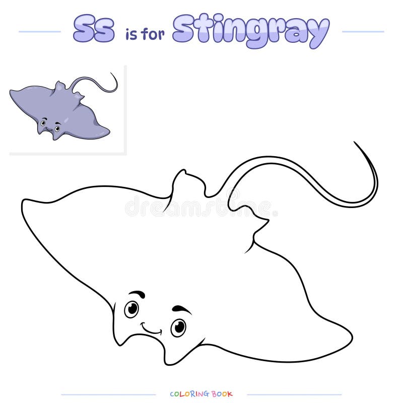 Stingray coloring stock illustrations â stingray coloring stock illustrations vectors clipart