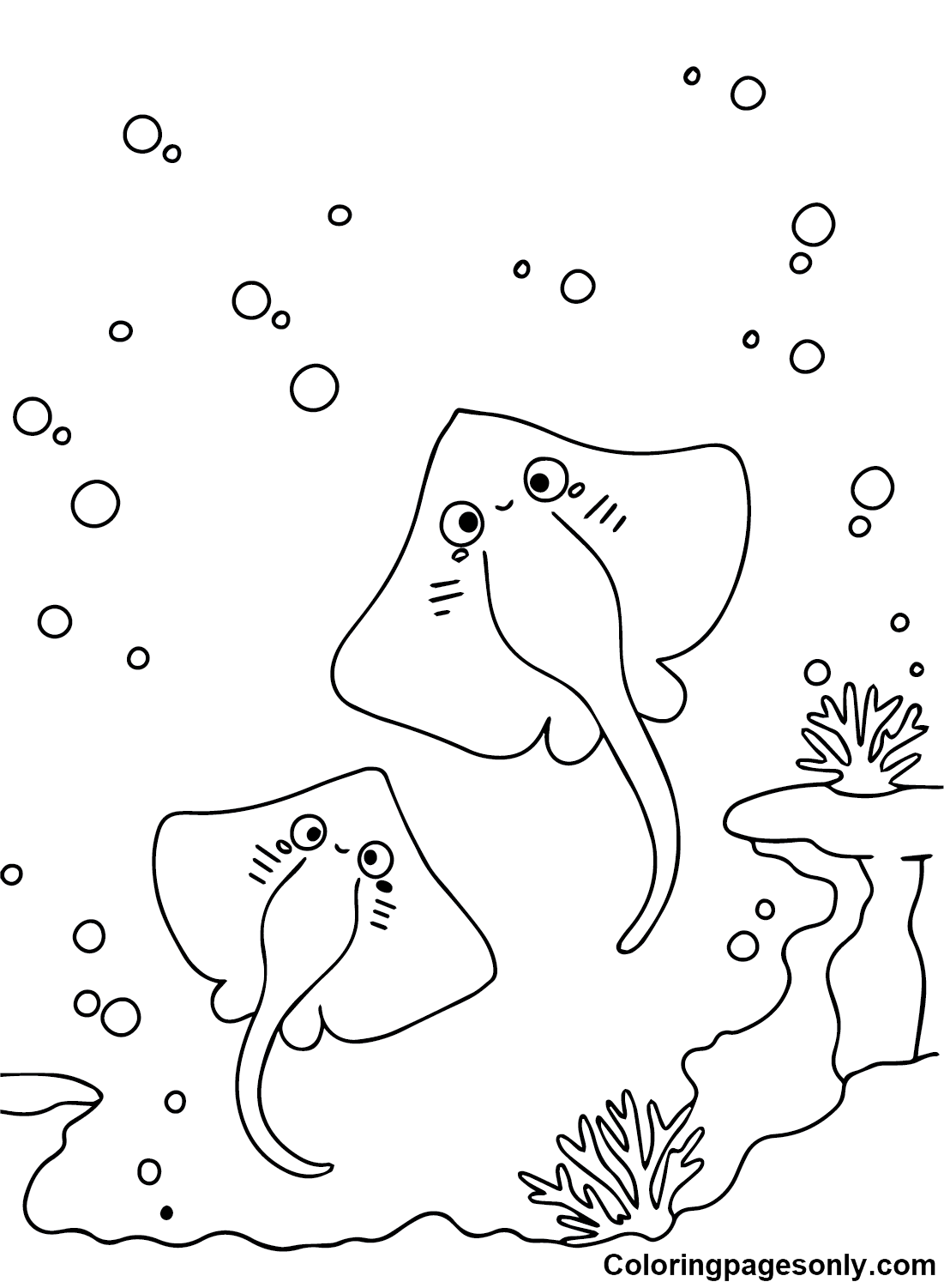 Stingray coloring pages printable for free download