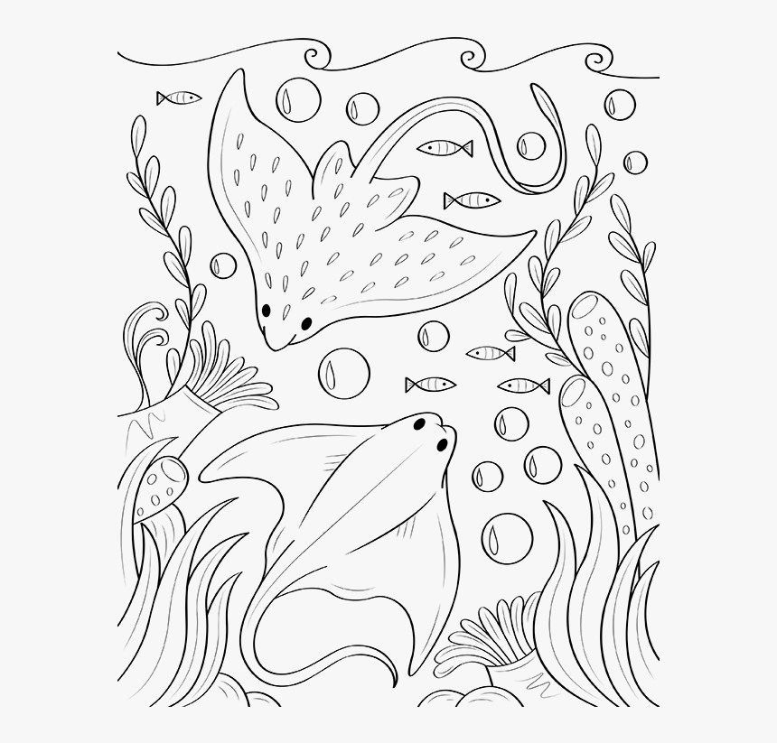 Stingray coloring page