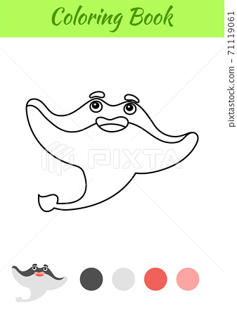 Coloring page happy stingray coloring book for
