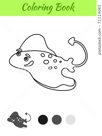 Coloring page happy stingray coloring book for